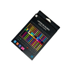 PACK Libro 100 hojas para pintar + lápices punta doble +sacapuntas/goma de regalo