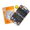 PACK Libro 100 hojas para pintar + lápices acrílicos + balón antiestrés de regalo